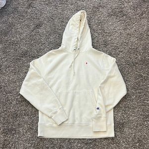 Pastel Yellow Champion Hoodie